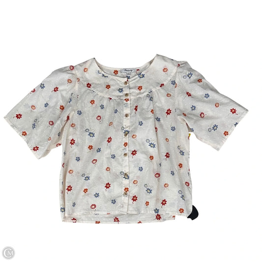 Top Short Sleeve By Madewell In Cream, Size: S