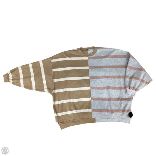 Sweater By Free People In Cream & Grey, Size: Xl