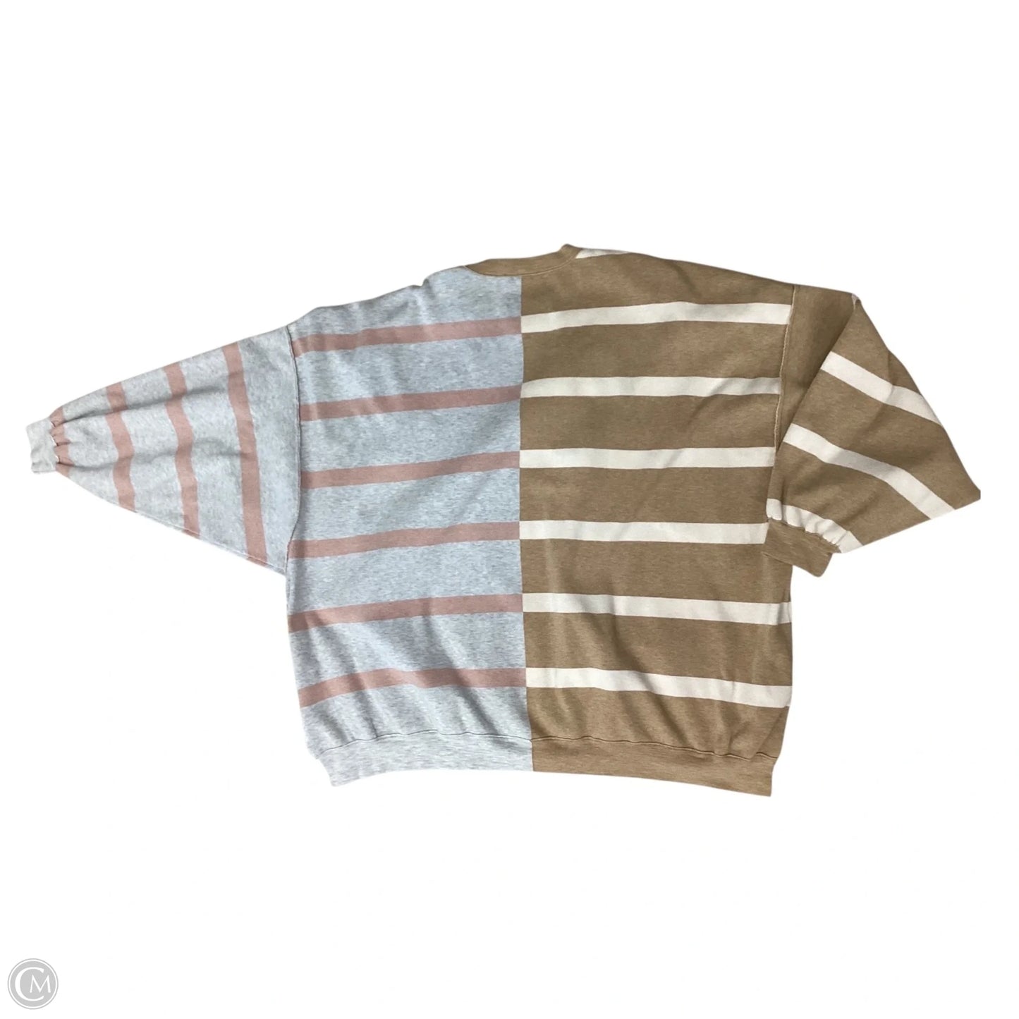 Sweater By Free People In Cream & Grey, Size: Xl