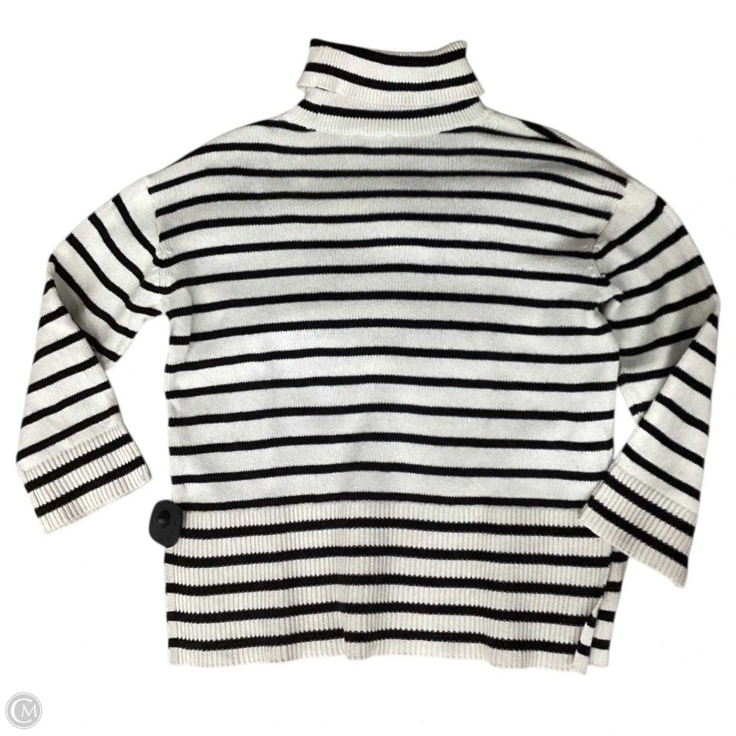 Sweater By Loft In Black & Cream, Size: Sp