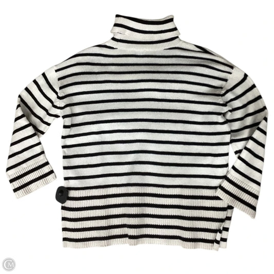 Sweater By Loft In Black & Cream, Size: Sp