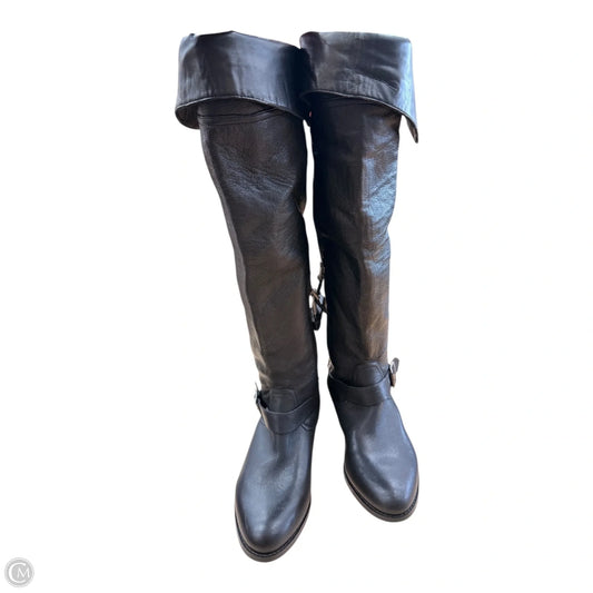 Boots Leather By Steve Madden In Black, Size: 7.5