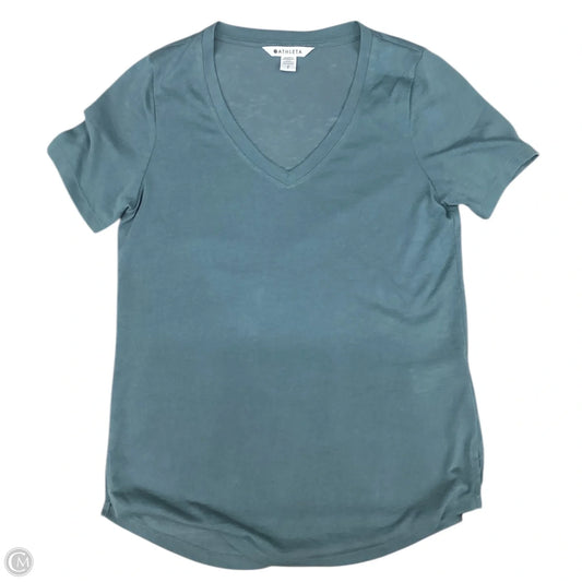 Athletic Top Short Sleeve By Athleta In Blue, Size: S