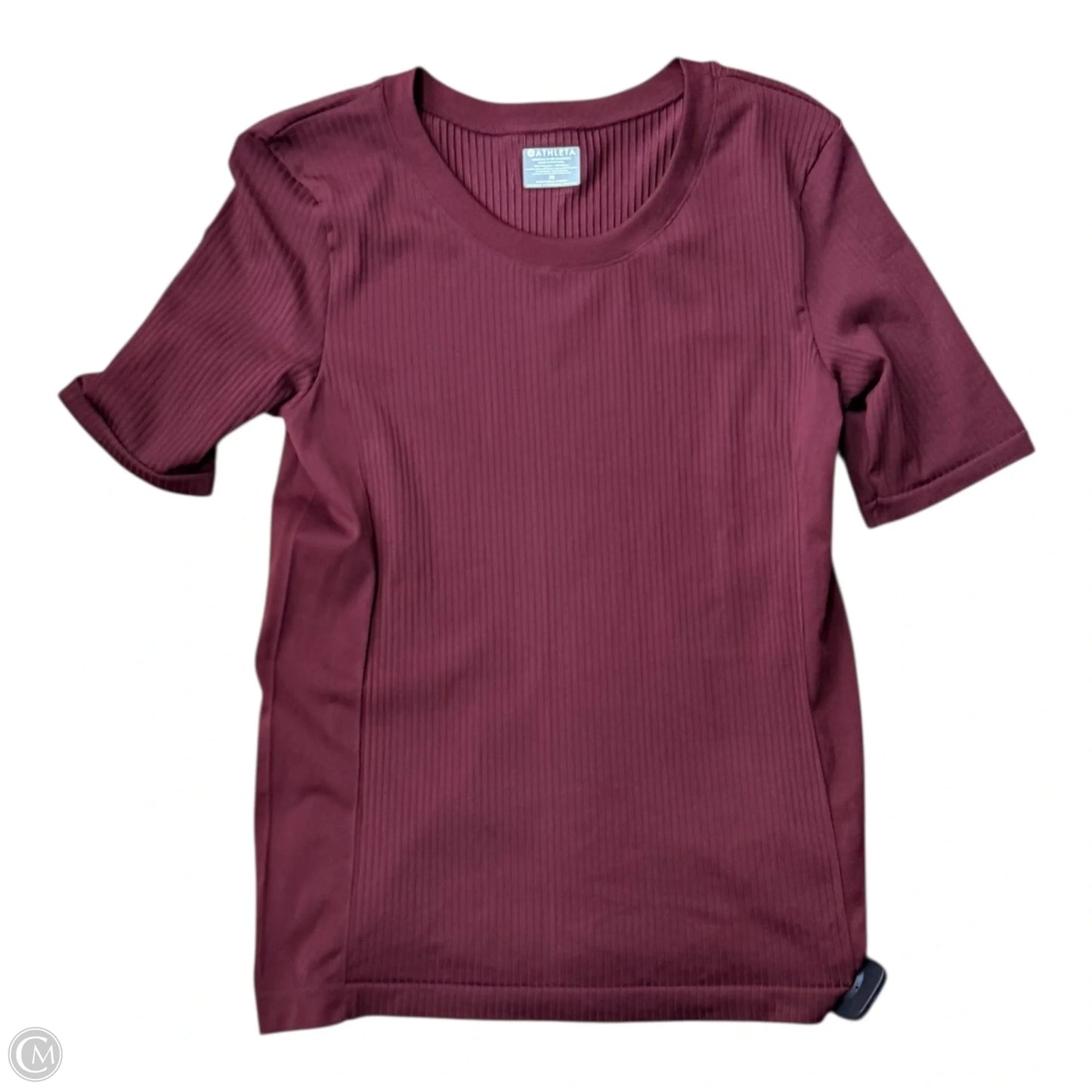 Athletic Top Short Sleeve By Athleta In Maroon, Size: M
