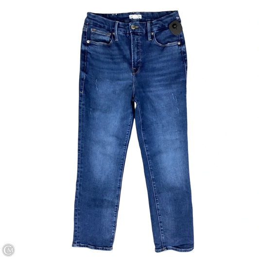 Jeans Straight By Good American In Blue, Size: 8