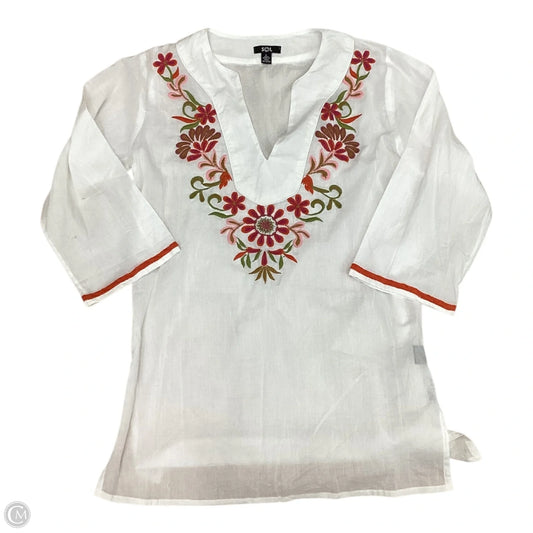 Swimwear Cover-up By Clothes Mentor In White, Size: L