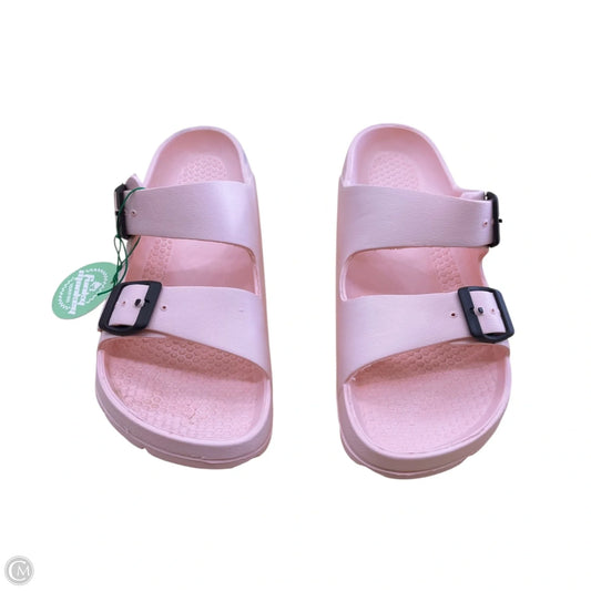 Sandals Flats By Clothes Mentor In Pink, Size: 9