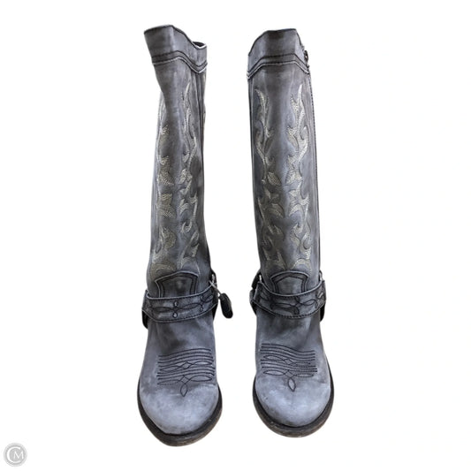 Boots Leather By Cma In Grey, Size: 9.5