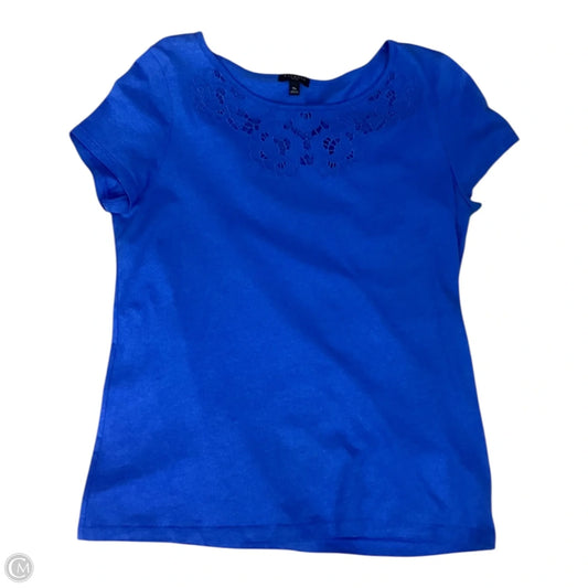 Top Short Sleeve By Talbots In Blue, Size: Mp