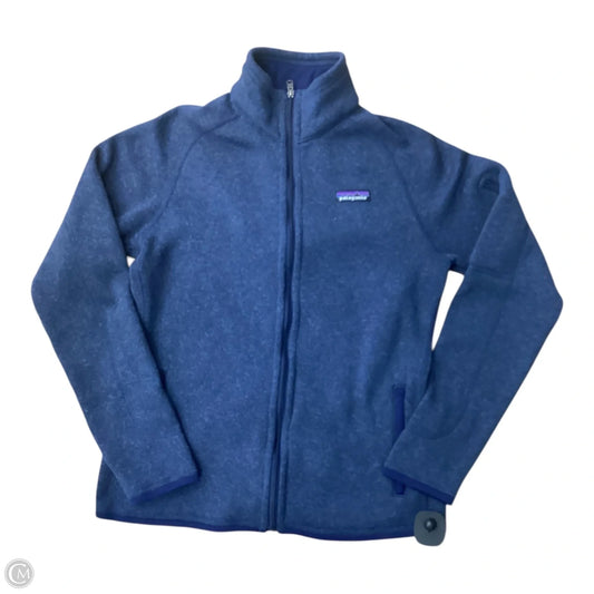 Athletic Sweatshirt Collar By Patagonia In Navy, Size: M