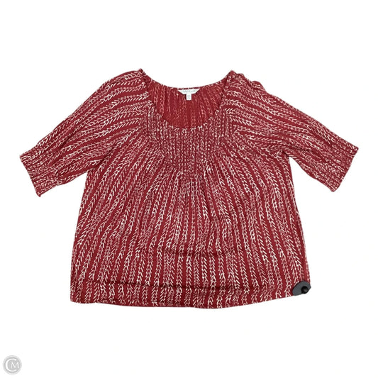 Top Short Sleeve By Lucky Brand In Red, Size: M