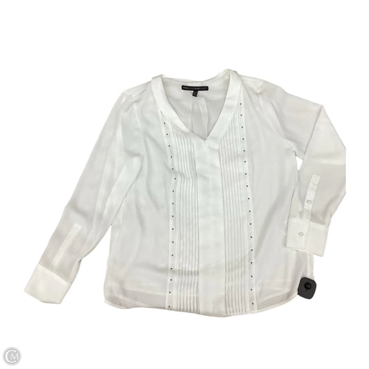 Top Long Sleeve By White House Black Market In White, Size: 8p