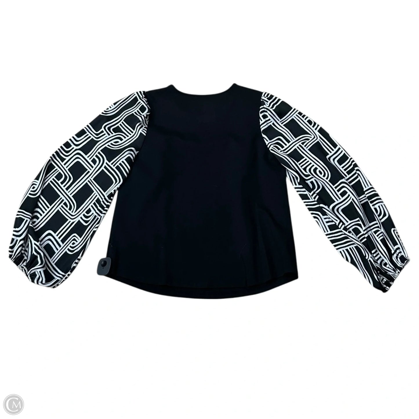 Top Long Sleeve By Nine West In Black & White, Size: M