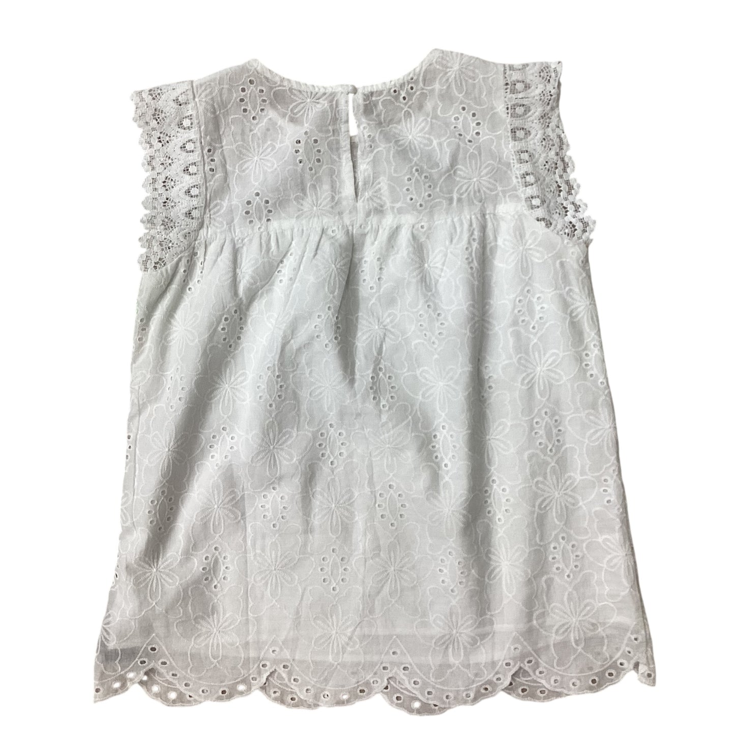 Top Sleeveless By Clothes Mentor In White, Size: M