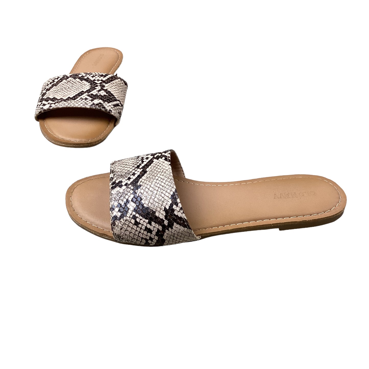 Snakeskin Print Sandals Flats Old Navy, Size 7