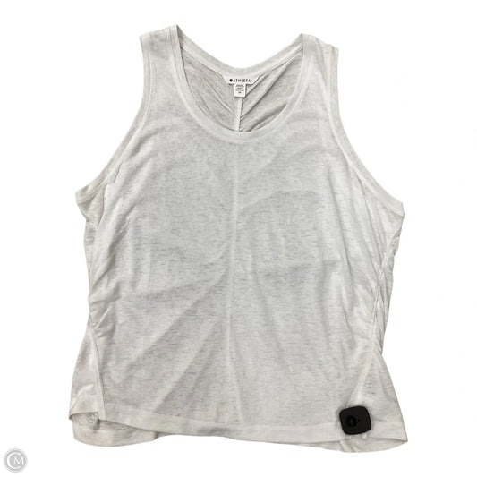 Top Sleeveless By Athleta In White, Size: 2x