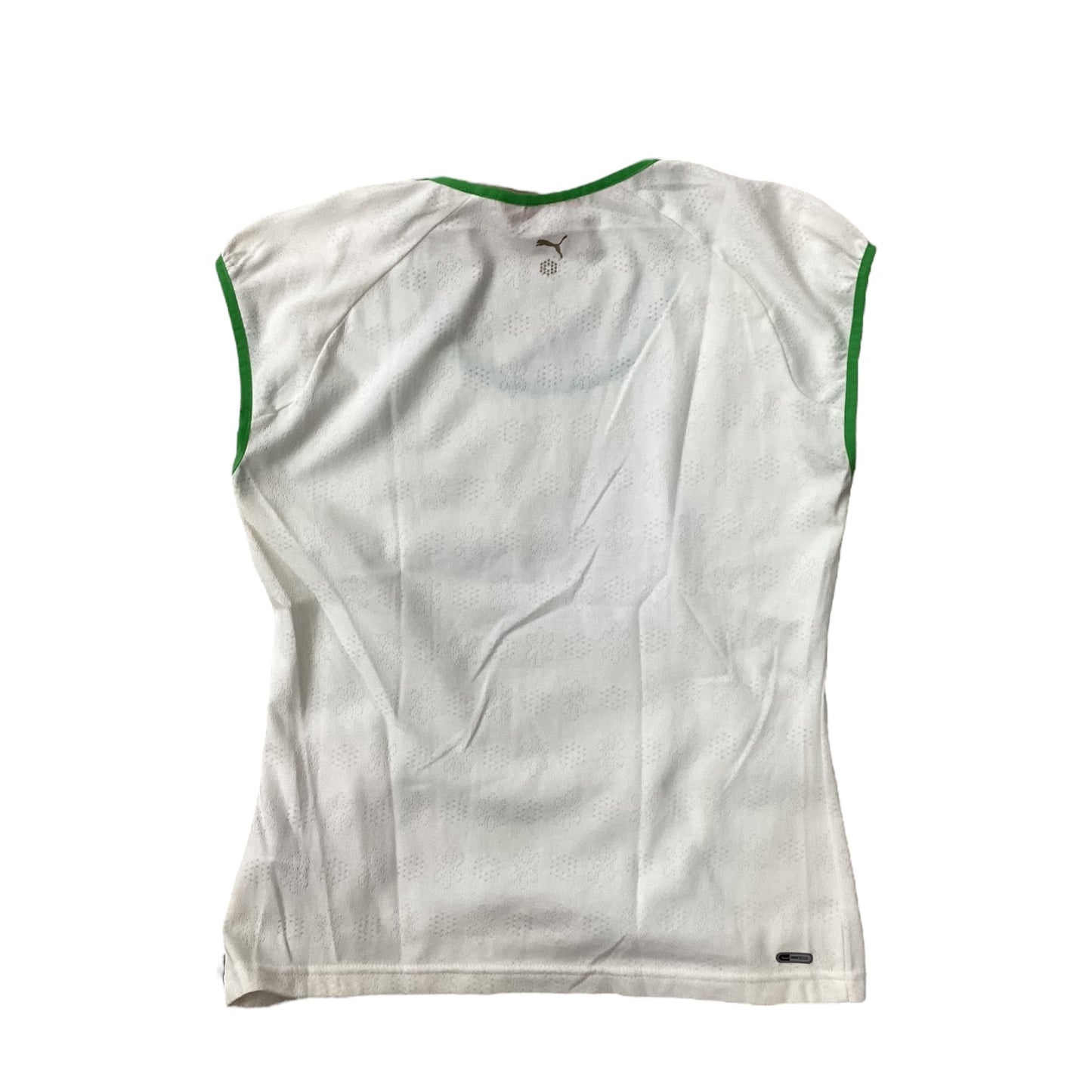 Athletic Tank Top By Puma In Cream & Green, Size: S