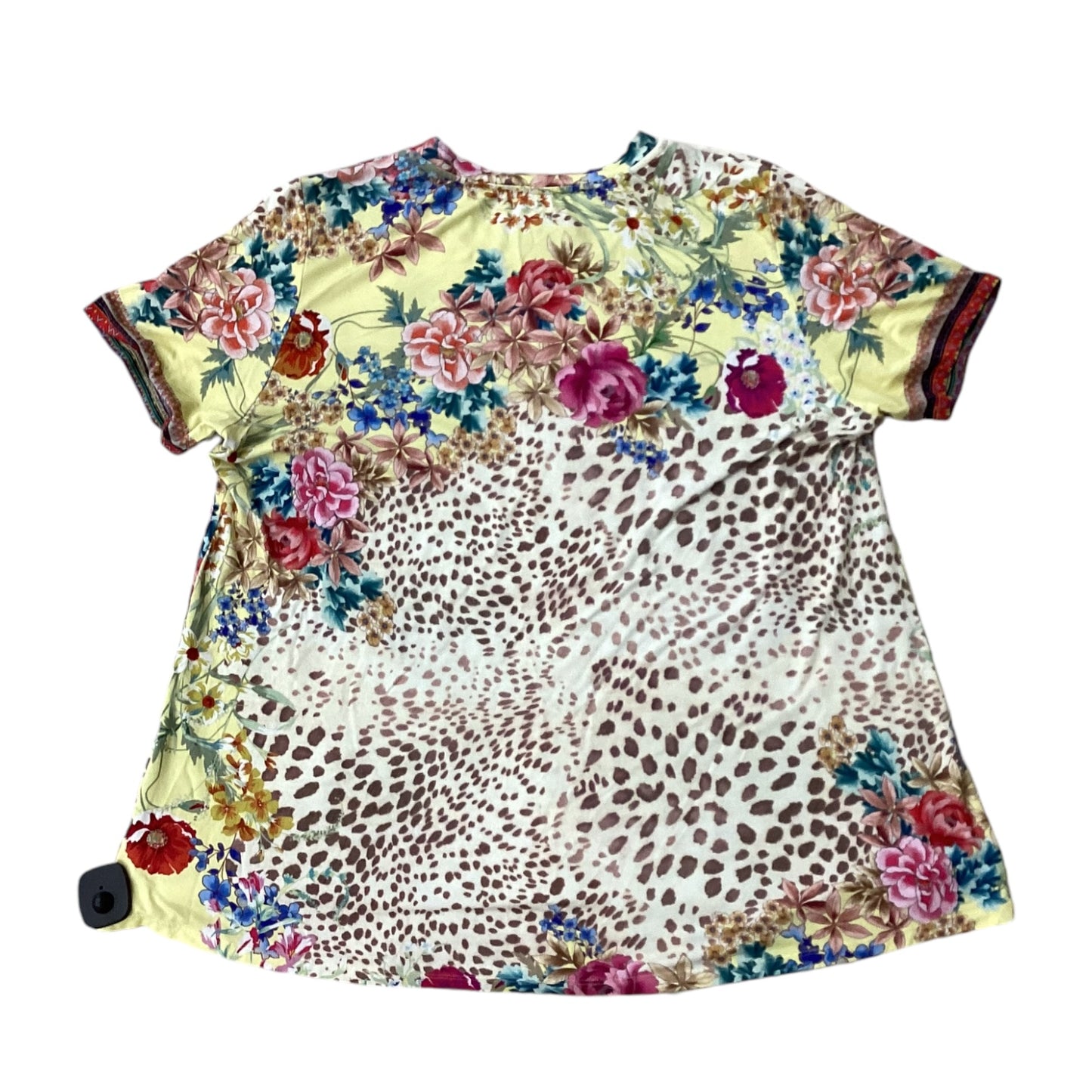 Top Short Sleeve Designer By Johnny Was In Floral Print, Size: M