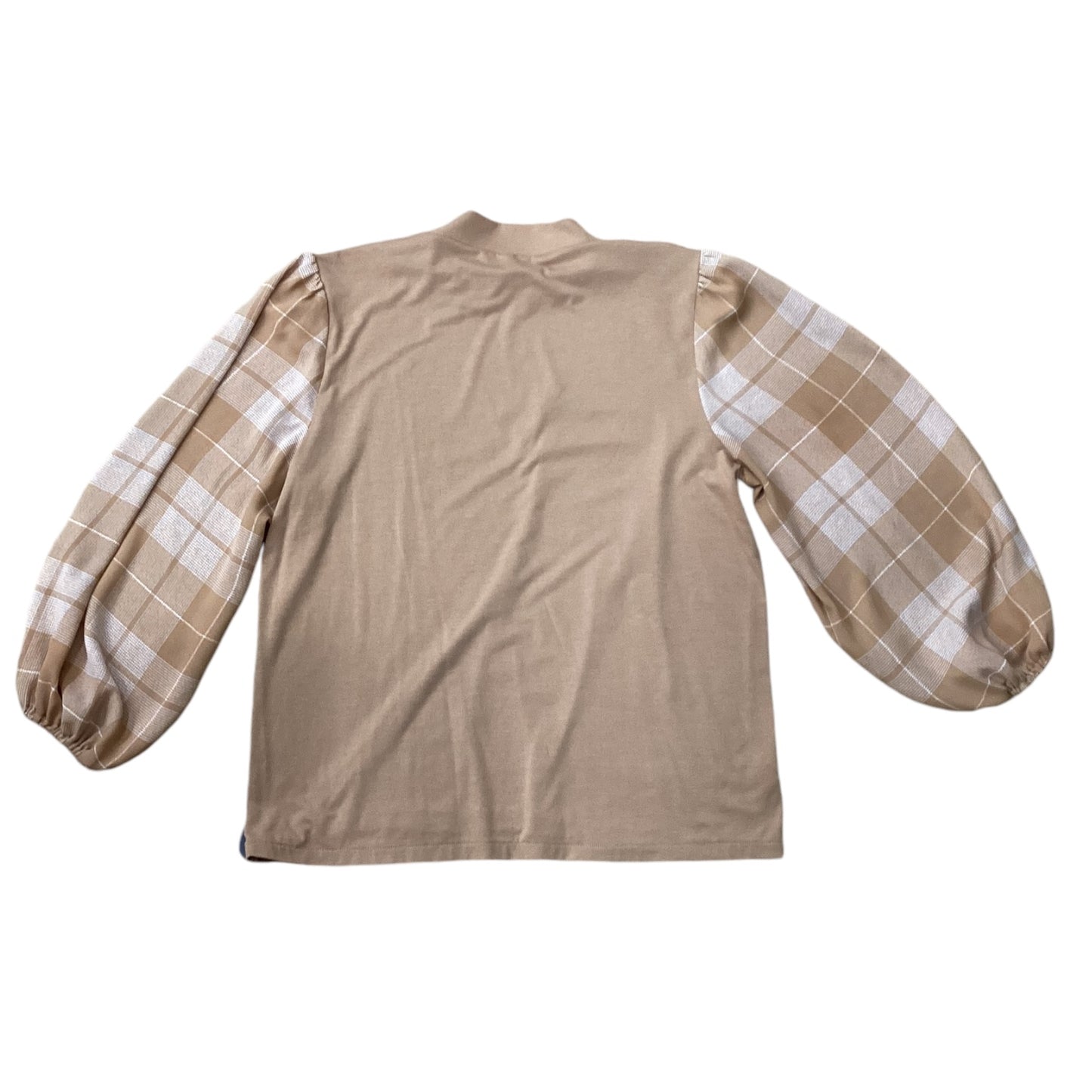 Top Long Sleeve By Ann Taylor In Tan, Size: Xl