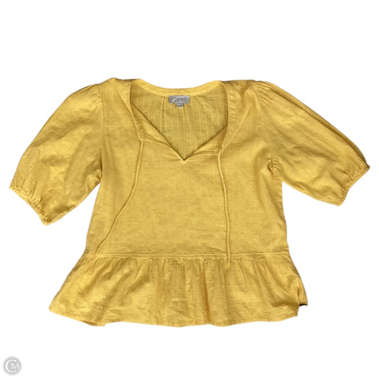 Top Sleeveless By Loft In Yellow, Size: S