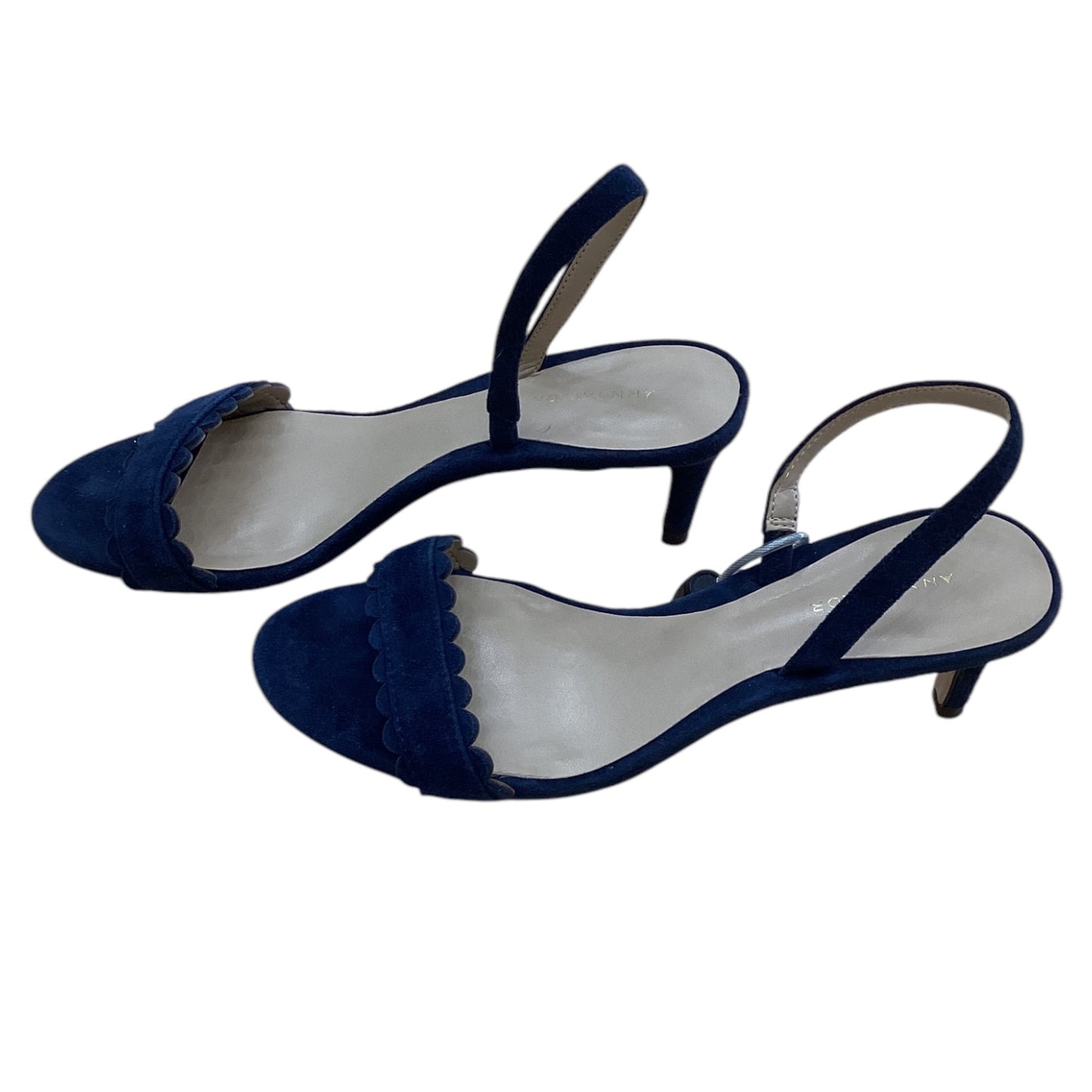 Shoes Heels Kitten By Ann Taylor In Navy, Size: 5.5