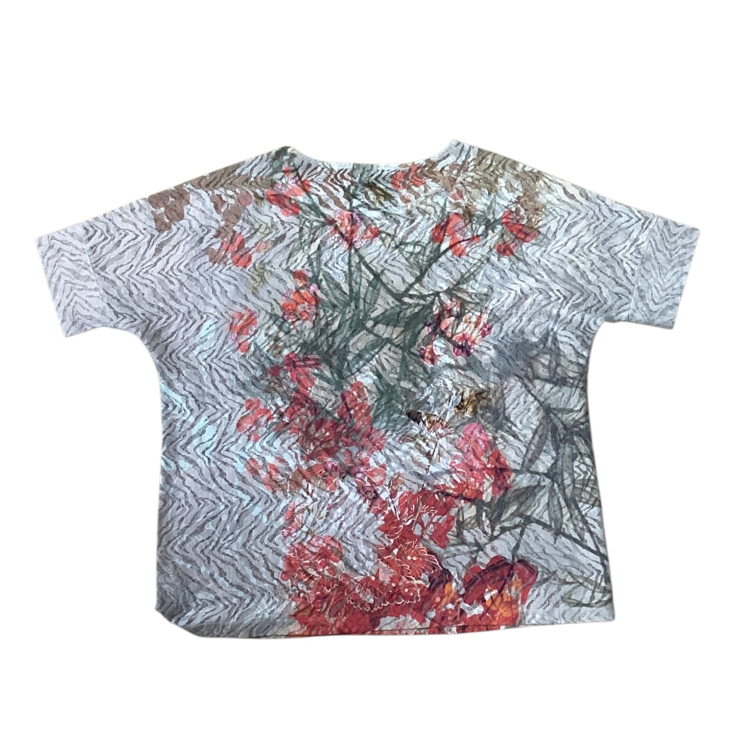 Top Short Sleeve By Chicos In Floral Print, Size: 3