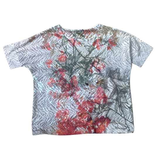 Top Short Sleeve By Chicos In Floral Print, Size: 3