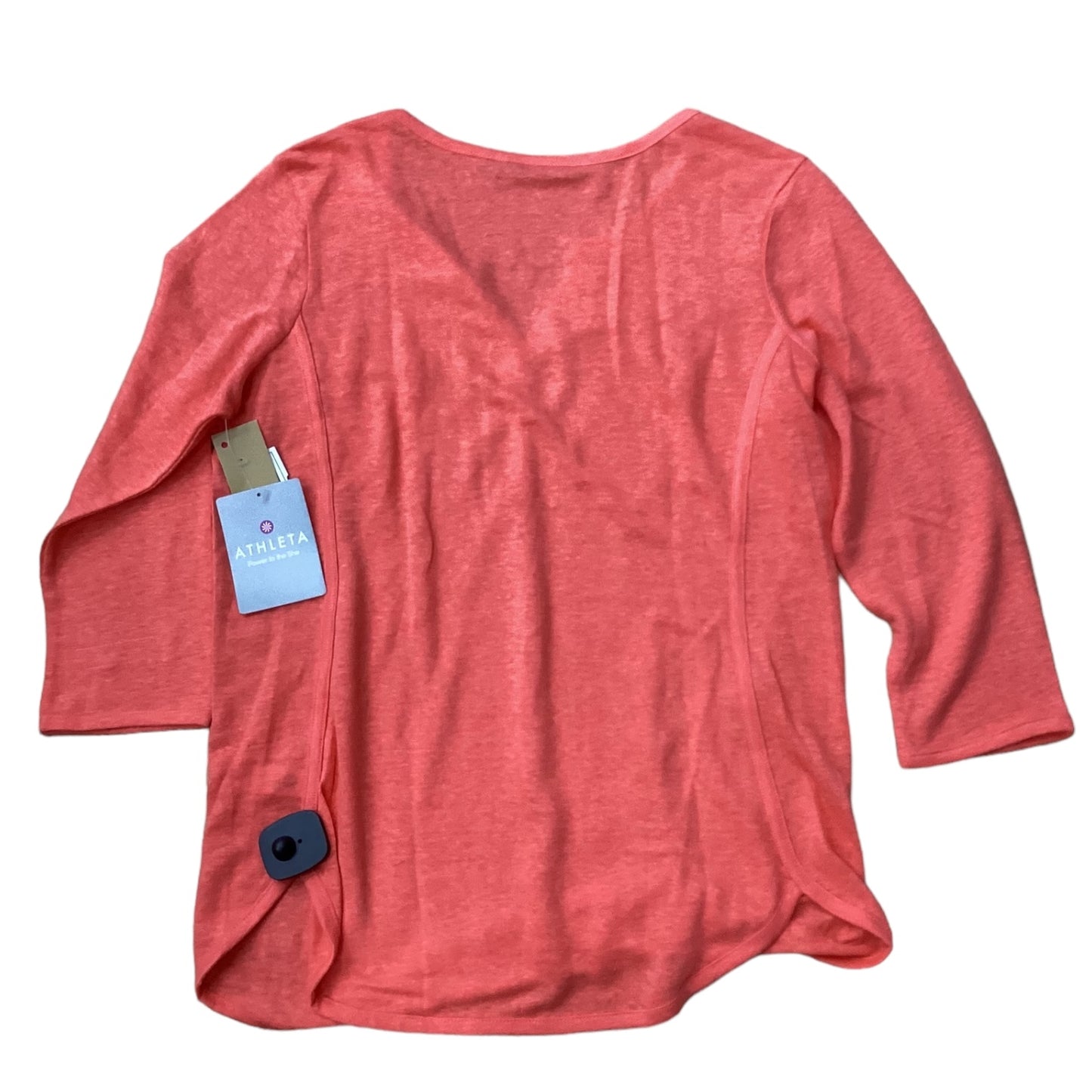 Orange Top 3/4 Sleeve Athleta, Size S