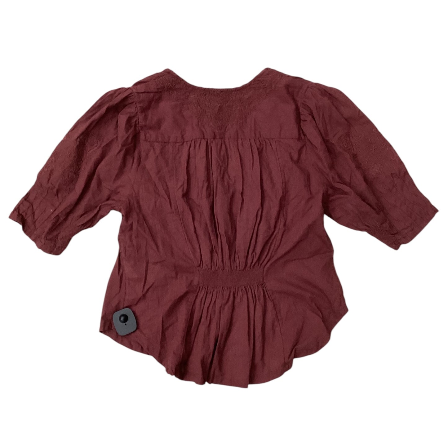 Top Short Sleeve By Free People In Maroon, Size: L