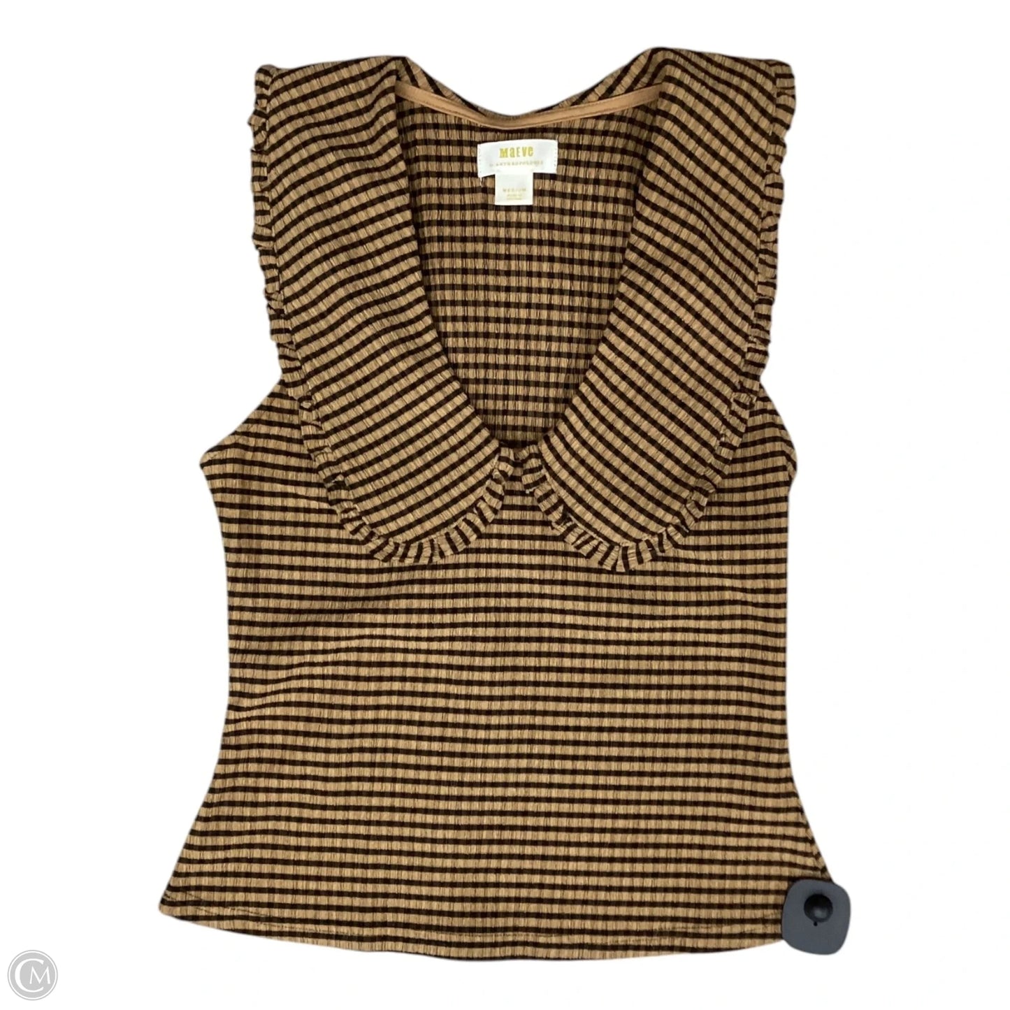 Blouse Sleeveless By Maeve In Black & Brown, Size: M