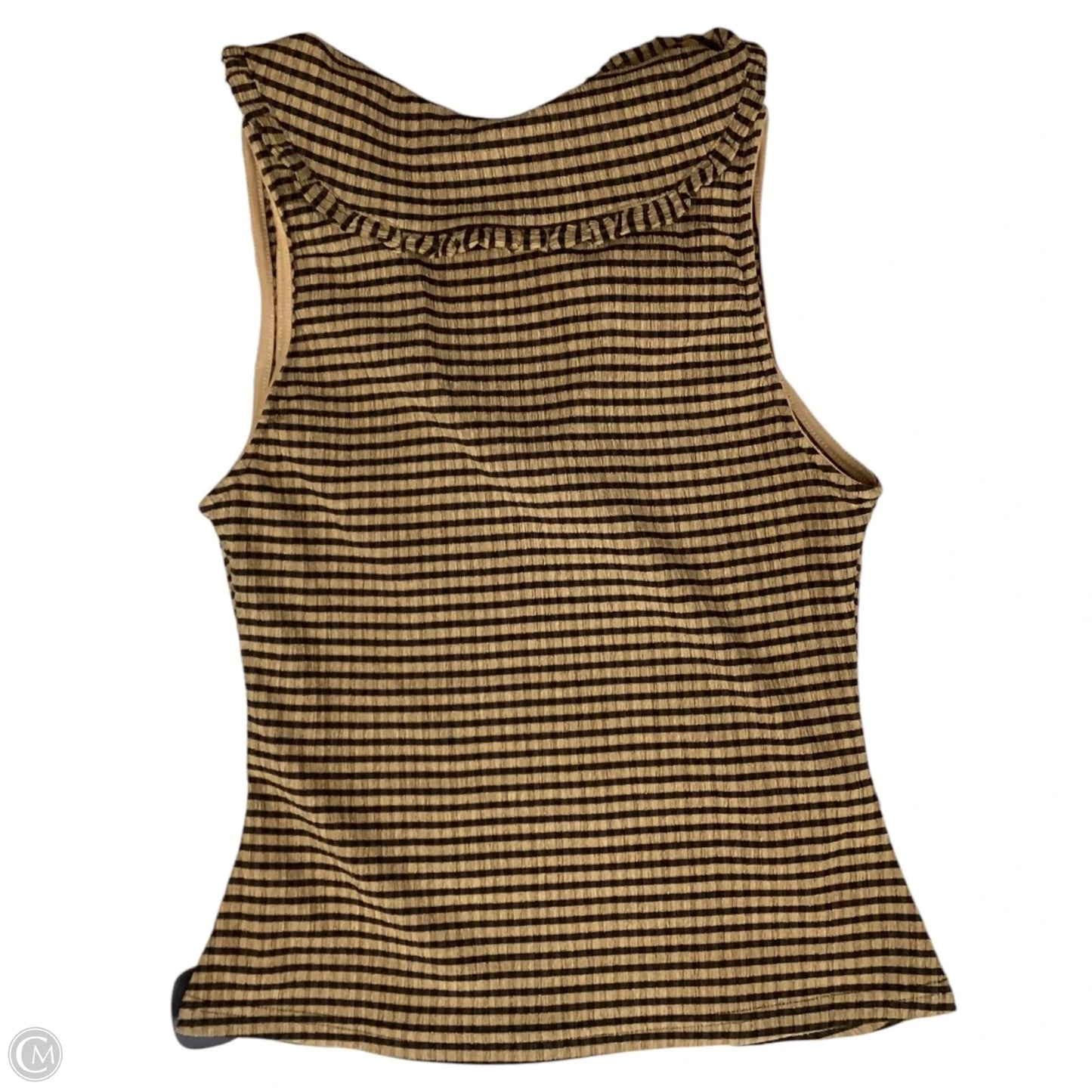 Blouse Sleeveless By Maeve In Black & Brown, Size: M