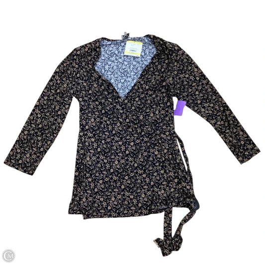 Blouse 3/4 Sleeve By Anne Klein In Black & Brown, Size: M