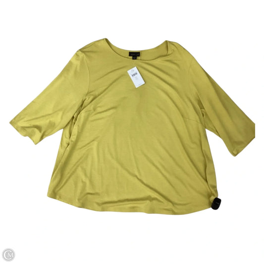 Top Short Sleeve By J. Jill In Yellow, Size: 2x