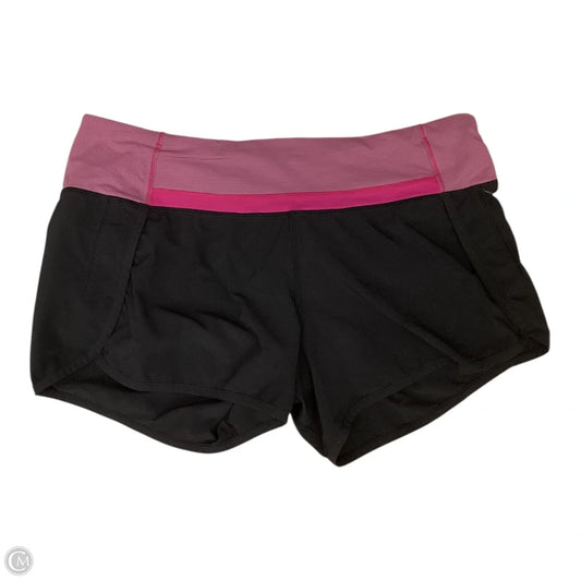 Athletic Shorts By Lululemon In Grey & Pink, Size: 8