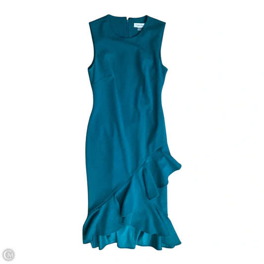 Dress Party Long By Calvin Klein In Teal, Size: Xs