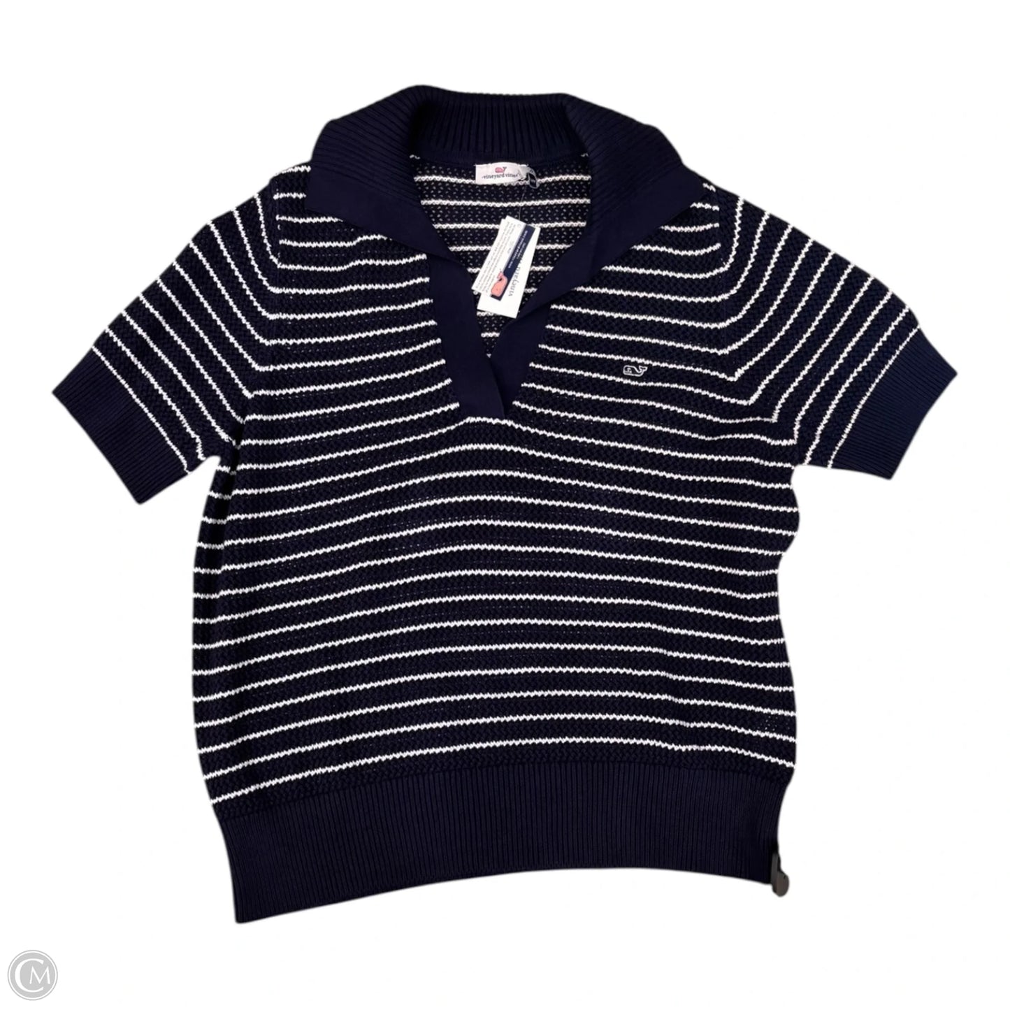 Sweater Short Sleeve By Vineyard Vines In Striped Pattern, Size: Xl