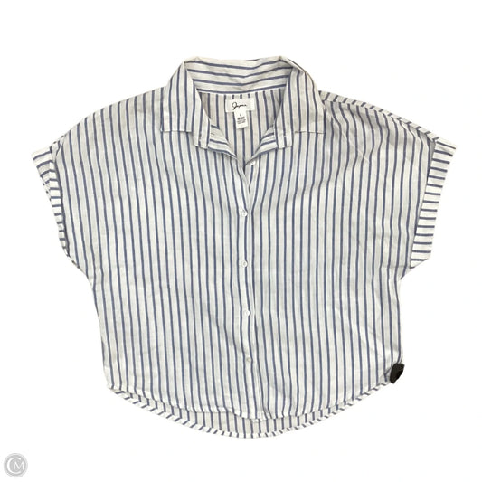 Top Short Sleeve By Japna In Striped Pattern, Size: L