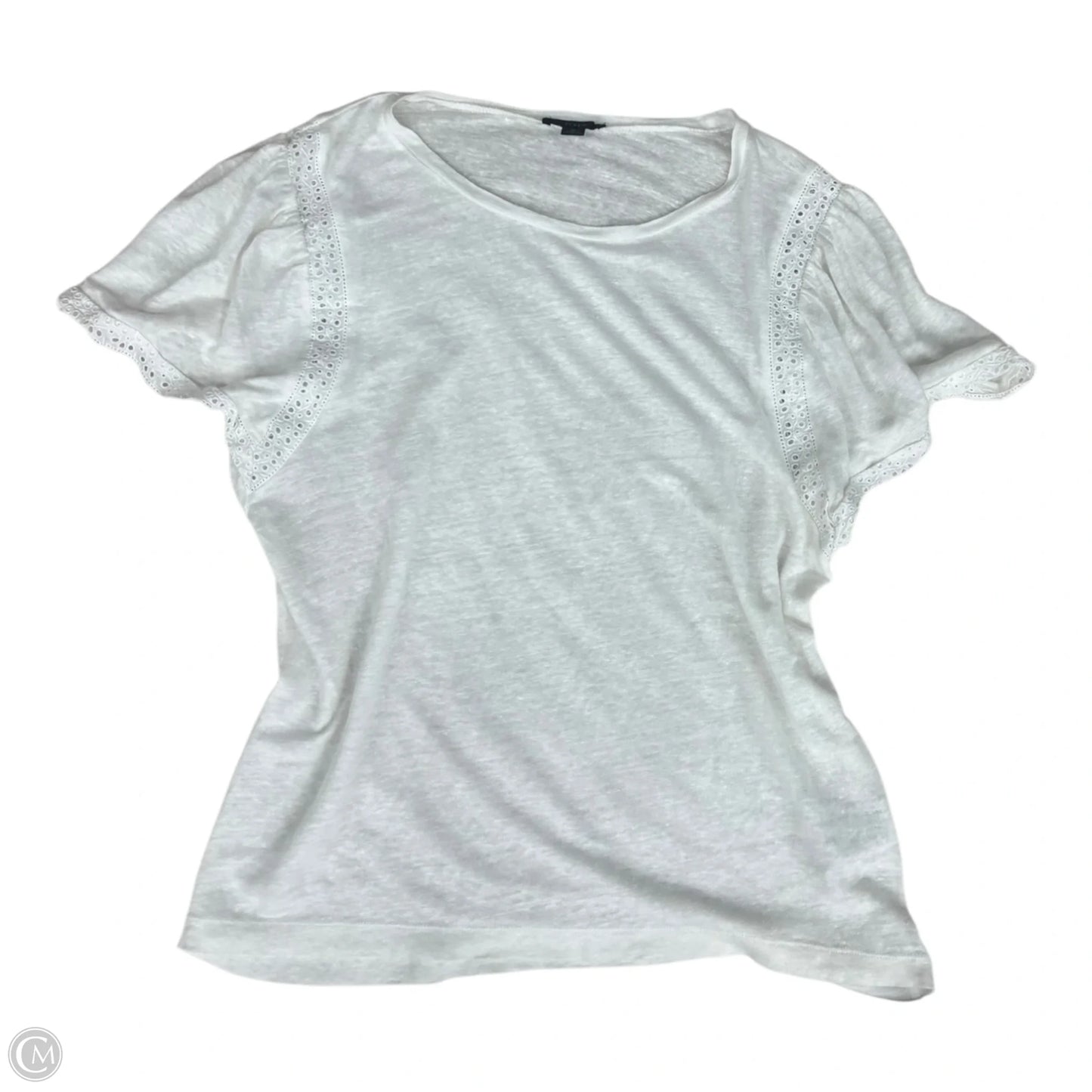 Top Short Sleeve By J. Crew In White, Size: M
