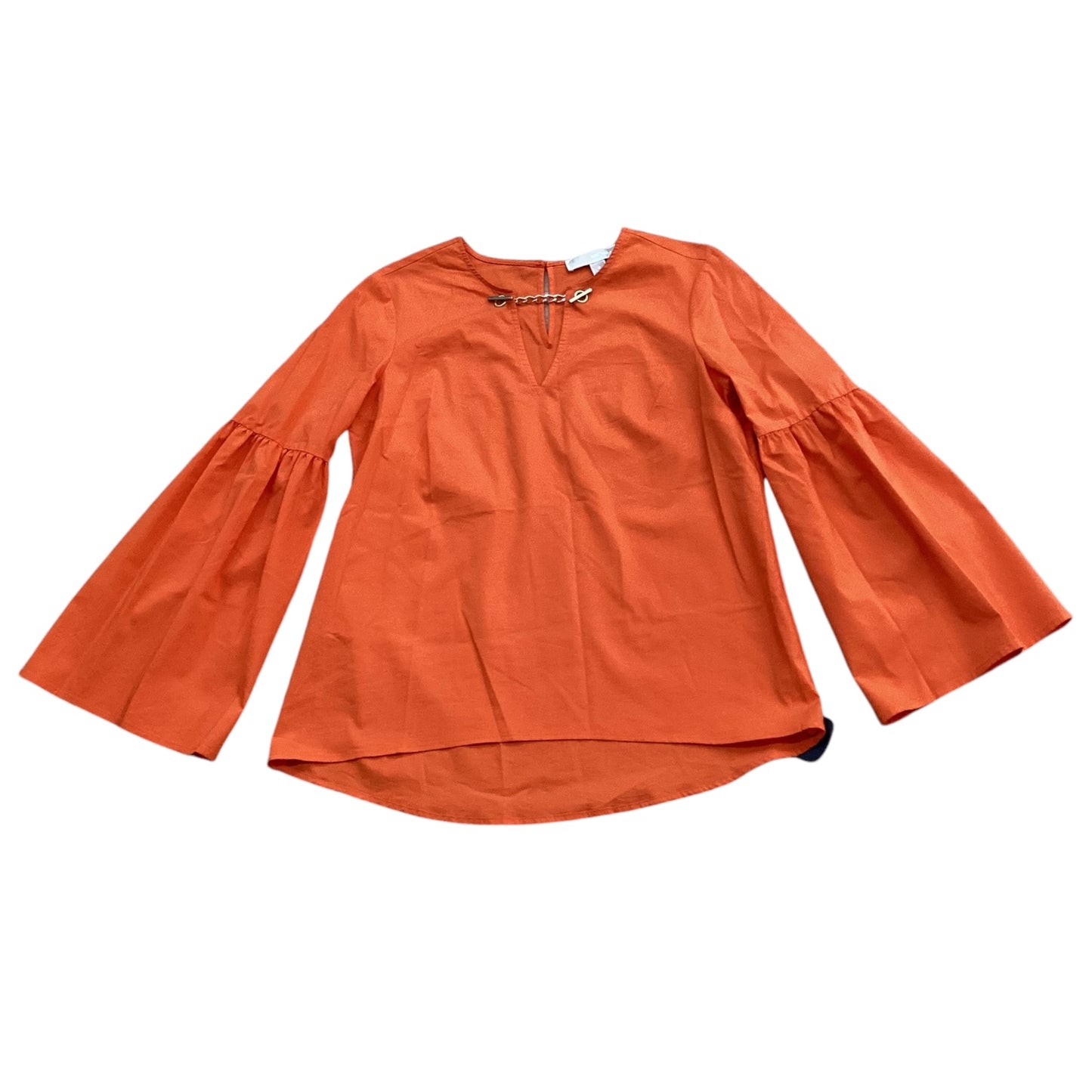 Top Long Sleeve By Michael By Michael Kors In Orange, Size: S