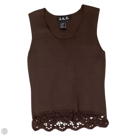 Top Sleeveless By Clothes Mentor In Brown, Size: M