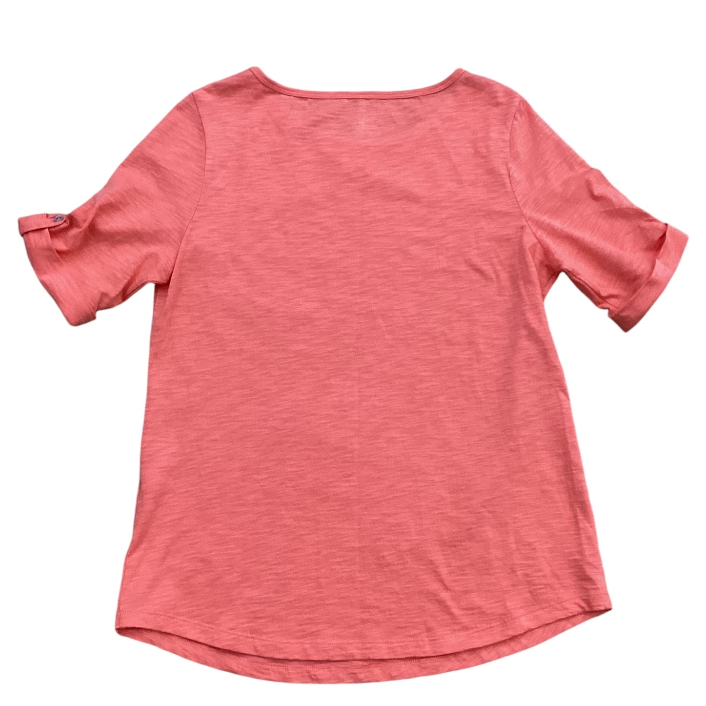 Top 3/4 Sleeve By Chicos In Coral, Size: 1