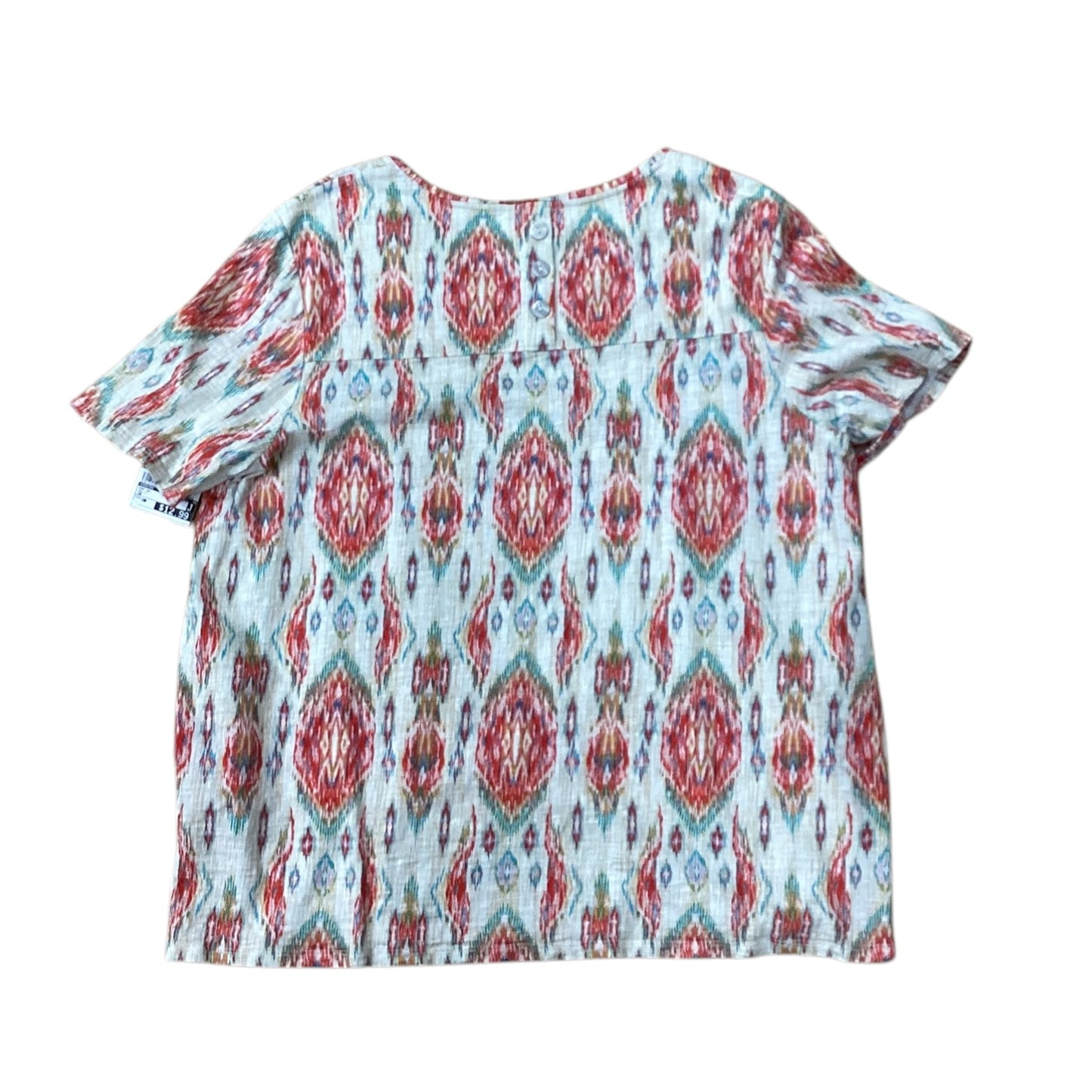 Top Short Sleeve By Chicos In Multi-colored, Size: 30