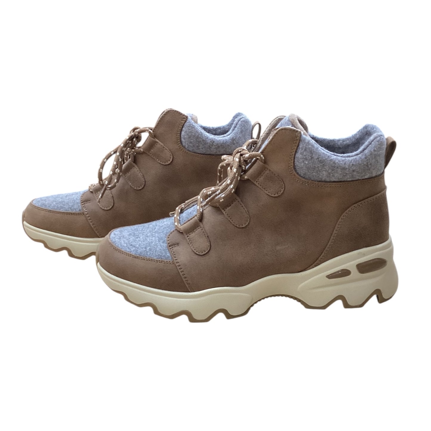 Boots Hiking By Skechers In Brown & Grey, Size: 9