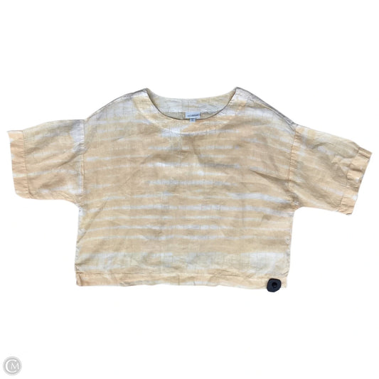 Top Short Sleeve By Pure Jill In Orange & White, Size: Mp
