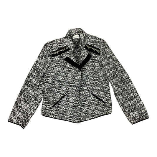 Blazer By Chicos In Black & White, Size: M