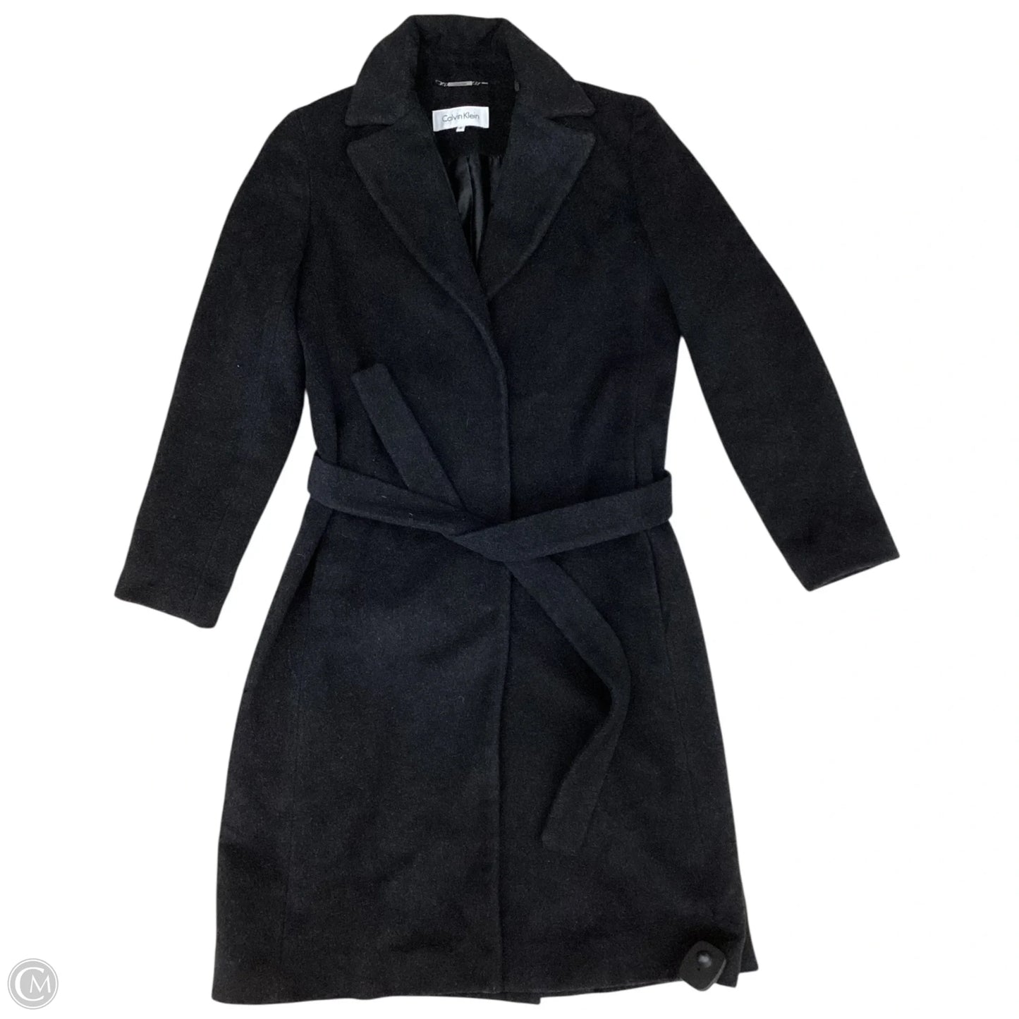 Coat Wool By Calvin Klein In Black, Size: 6