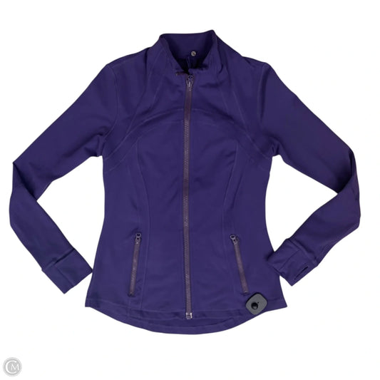 Athletic Jacket By Lululemon In Purple, Size: Xs