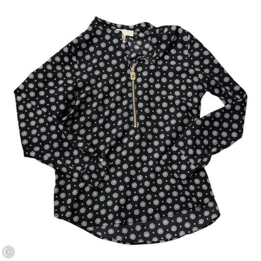 Blouse Long Sleeve By Michael By Michael Kors In Black, Size: M