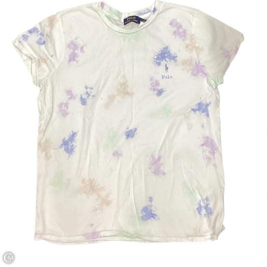Top Short Sleeve By Polo Ralph Lauren In Tie Dye Print, Size: M