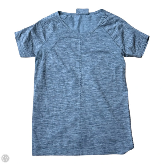 Athletic Top Short Sleeve By Athleta In Grey, Size: M
